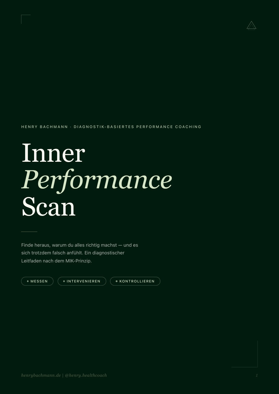 Inner Performance Scan — Cover